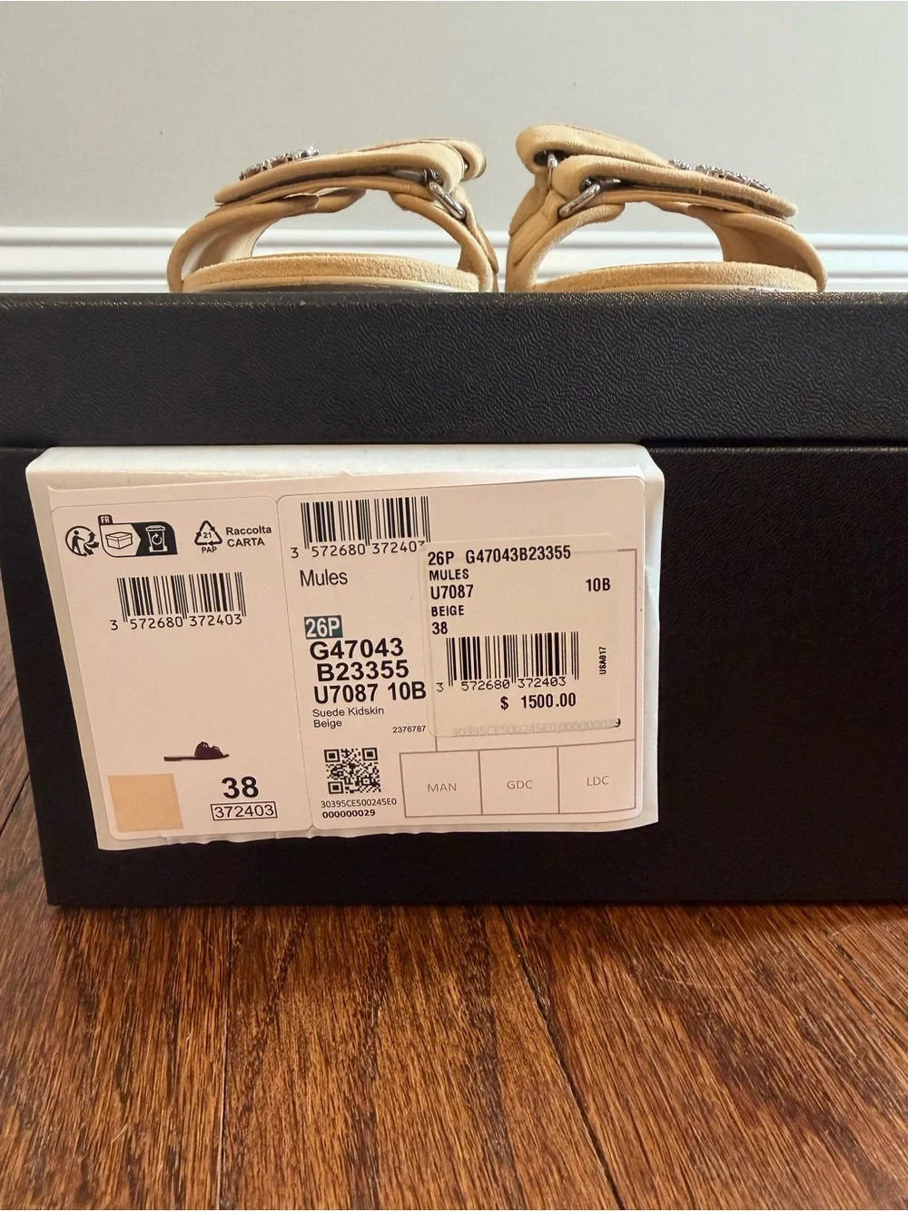 CHANEL suede slide